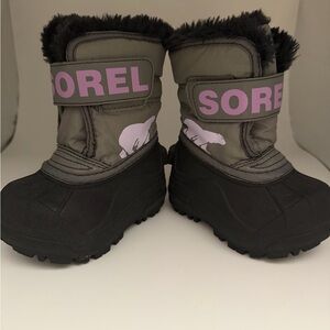 Sorel Kids' Black and Olive Winter Boots